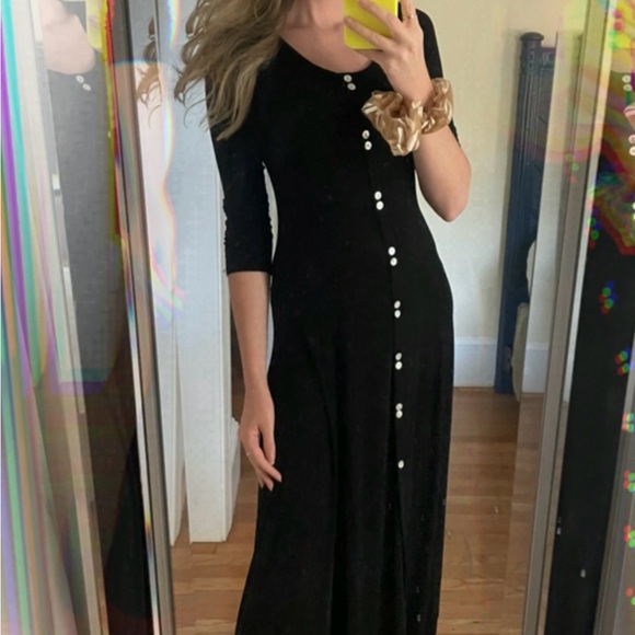 Vintage Dresses & Skirts - Vintage Black Maxi Dress